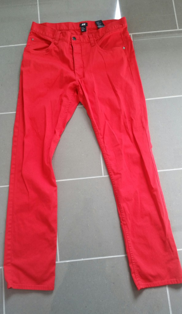 red boot pants